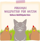 MjAMjAM - Premium våd kattefoder - Kylling Wellness Pack 12 Pack (12 x 125 g) Kornfri med ekstra kød