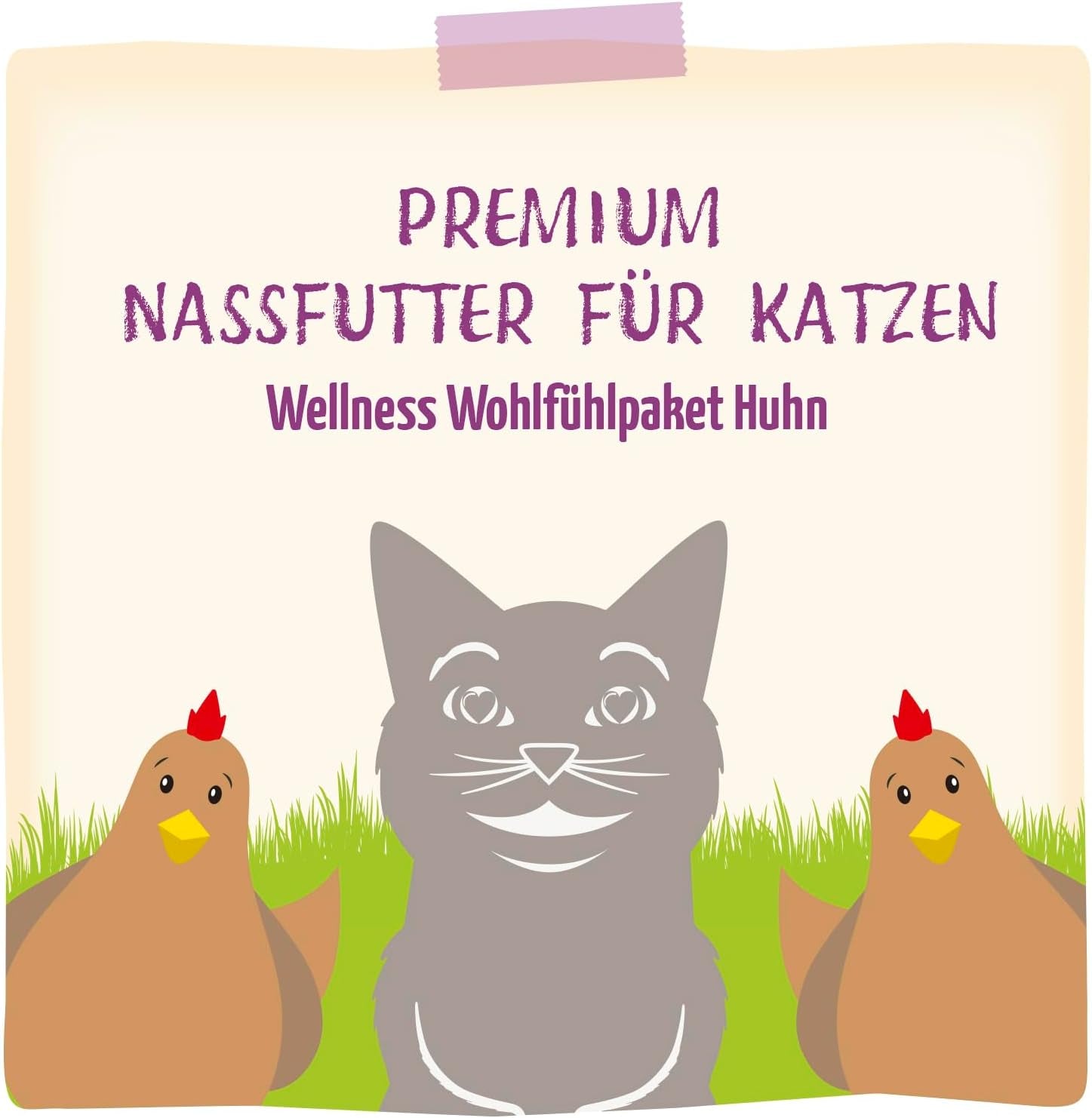 MjAMjAM - Premium våd kattefoder - Kylling Wellness Pack 12 Pack (12 x 125 g) Kornfri med ekstra kød