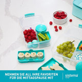 Bento Box TO GO madkassesystem med rum | 1,25 L madpakke med yoghurt/frugtbeholder | for børn og voksne l | BPA-fri Minty Teal [21685-8T], mintgrøn Naty Shop madopbevaringsbokse