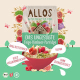 Usødet figen- og hindbærgrød | Grød uden sukker | Økologisk müsli | Müsli med frugt | Havregryn | Grød til morgenmad | Korn til morgenmad | Vegansk | Pakke med 6 (6 x 500 g)