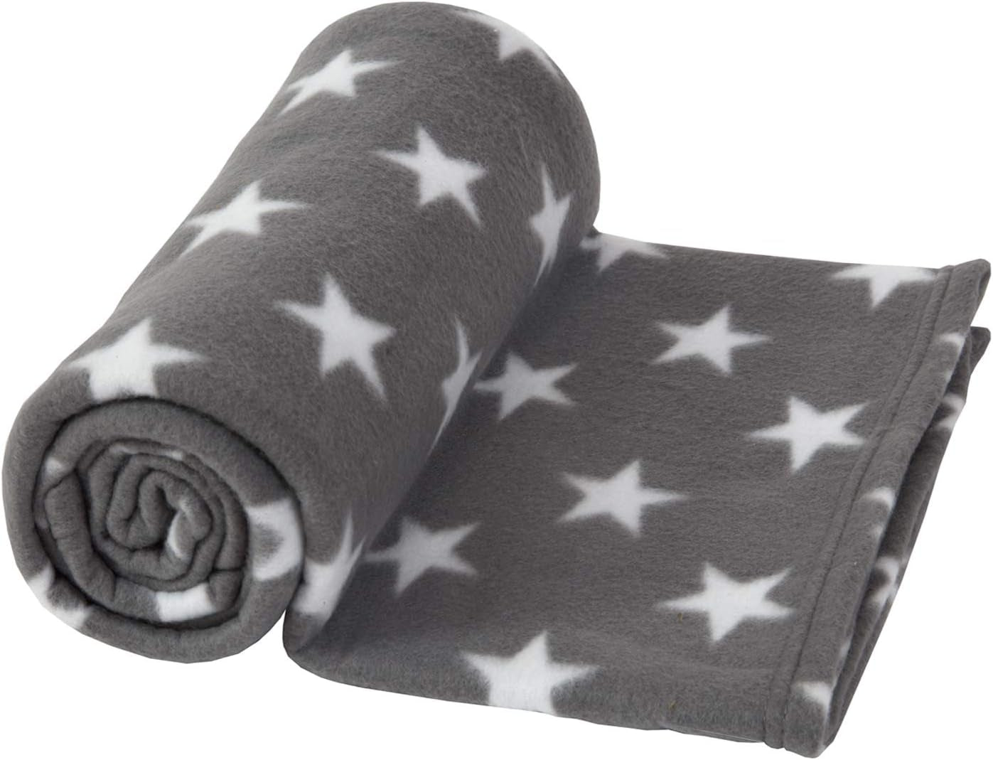 DREAMSCENE behageligt tæppe fluffy tæppe fleece tæppe - stue tæppe varmt vinter blødt, sofa tæppe, sofa tæppe, kramme tæppe børn, stue & kramme tæpper 120X150Cm, sofa plaid tæppe grå stjerner Senge og tæpper Besuche den DREAMSCENE-Store