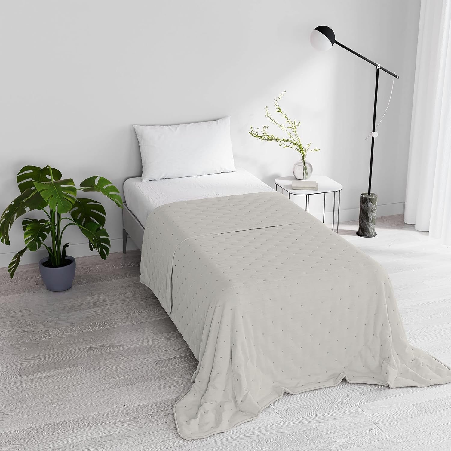 Elegant sommerdyne, quiltet, grøn, 170 X 250 cm Dyner og dyner Naty Shop Beige 170X250Cm