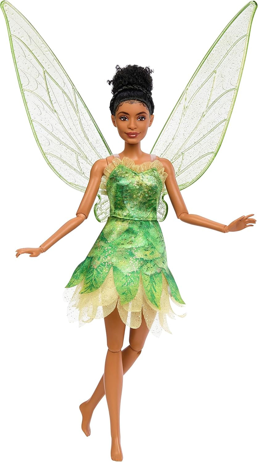 Disney Peter Pan og Wendy Tinker Bell-dukke med bevægelige vinger og grøn kjole Filminspireret gave til børn til at genskabe scener eller egne eventyr HNY37
