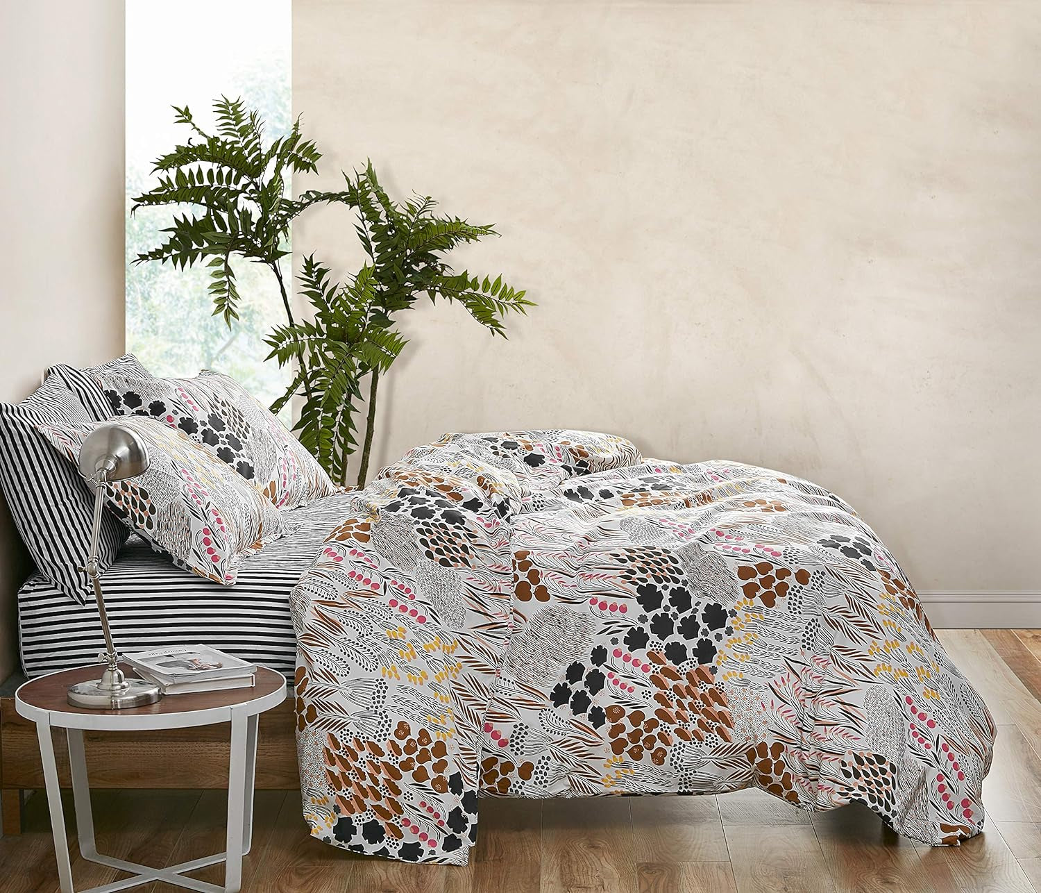 MARIMEKKO Queen Sengesæt, Bomuld Percale Sengetøj med matchende pudebetræk, Husindretning året rundt (Pieni Letto, Multicolor, Queen Size Seng) Naty Shop dyner og dyner