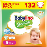 Bleer til sensitive babyer, str. 6, ekstra stor (13-18 kg), 114 bleer