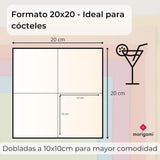 , Cocktailserviet af papir, 1/4-fold, blonder, 150 servietter, hvid
