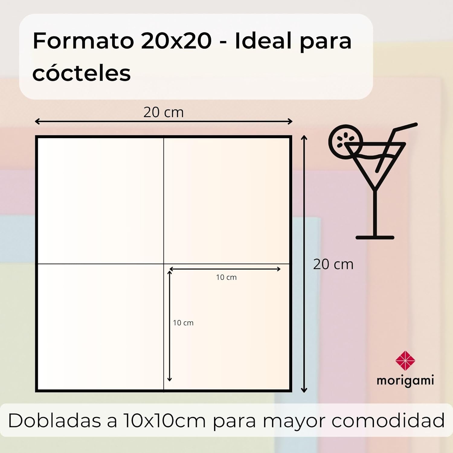 , Cocktailserviet af papir, 1/4-fold, blonder, 150 servietter, hvid