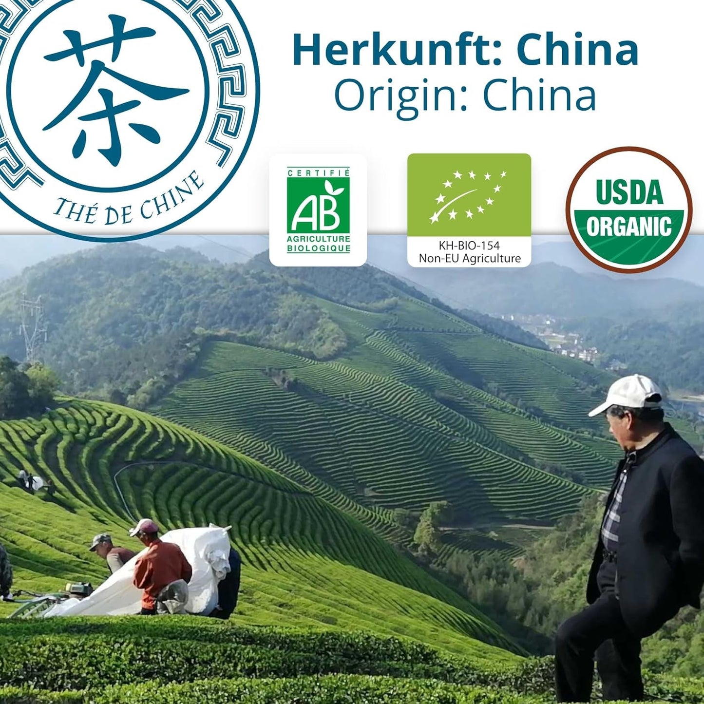 Khla - Økologisk Oolong Te 100 G - Blå te - Naturlig løs te - Økologisk asiatisk te - Løs og skåret - Urtete og infusionste - Fra Kina
