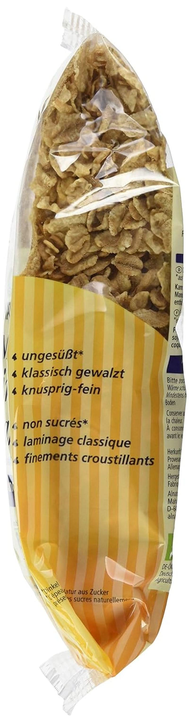 Minispeltflager - Økologisk kvalitet - Usødet, sprødt - Morgenmad, 175 gram Cereals Naty Shop