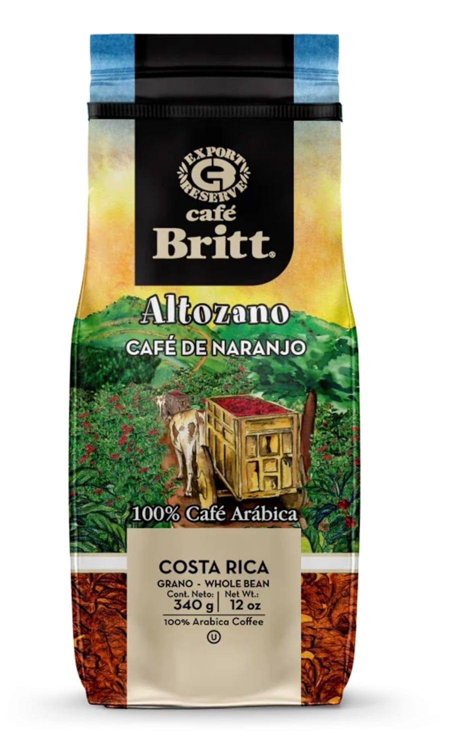 GOURMET ALTOZANO KAFFE fra Costa Rica DE LA NARANJO Kaffe hele bønner 340 g