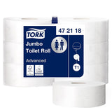 Toiletpapir Tork Jumbo White T1, Avanceret, 2 lag, 6 × 380 M, 472118