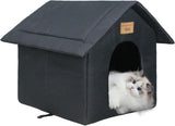 Katzenhaus Für Draußen Winterfest Wasserdicht Wetterfester Katzenhöhle Haustierhaus mit Katzenmatte Varm Hundehöhle Waschbar Hundehaus Tierheim Für Streuner Haustiere 40x35x40
