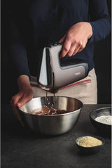 Tefal HT650E Power Mix Silence Håndmixer | 600 Watt | Variabel hastighedsregulator | Turbo-Und Auswurf-Funktion | Extreme Leisure Engine | Inkl. 2 Rührbesen Und 2 Knethaken | Wheat Kitchen Naty Shop