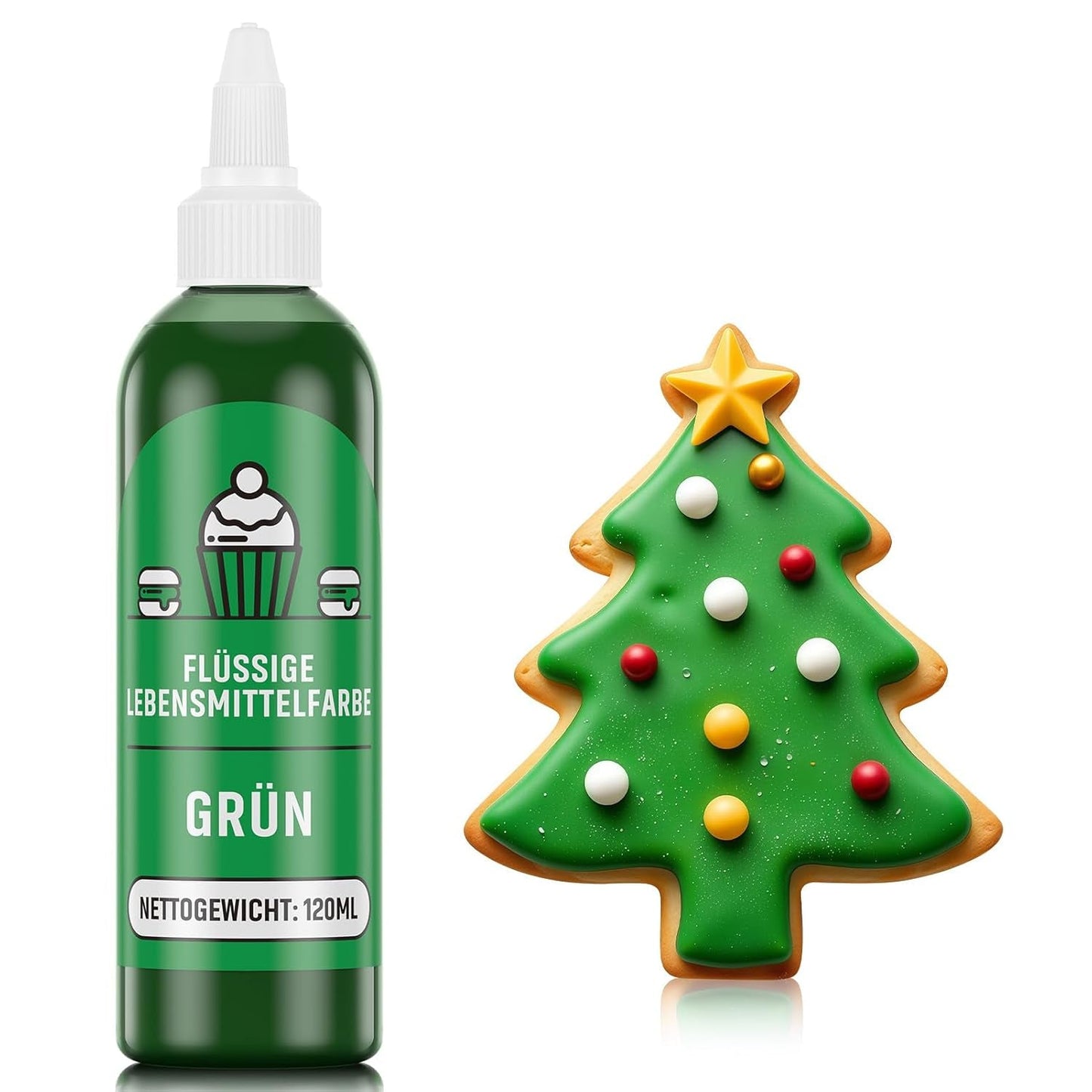 Rød madfarve 120 ml, højkoncentreret og sukkerfri flydende madfarve til bagning, kager, makroner, glasur, fondant, småkager, donuts