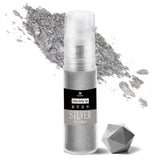 DecoRom, spiseligt glitter, pudder, 10 gram Glitter Naty Shop Silver