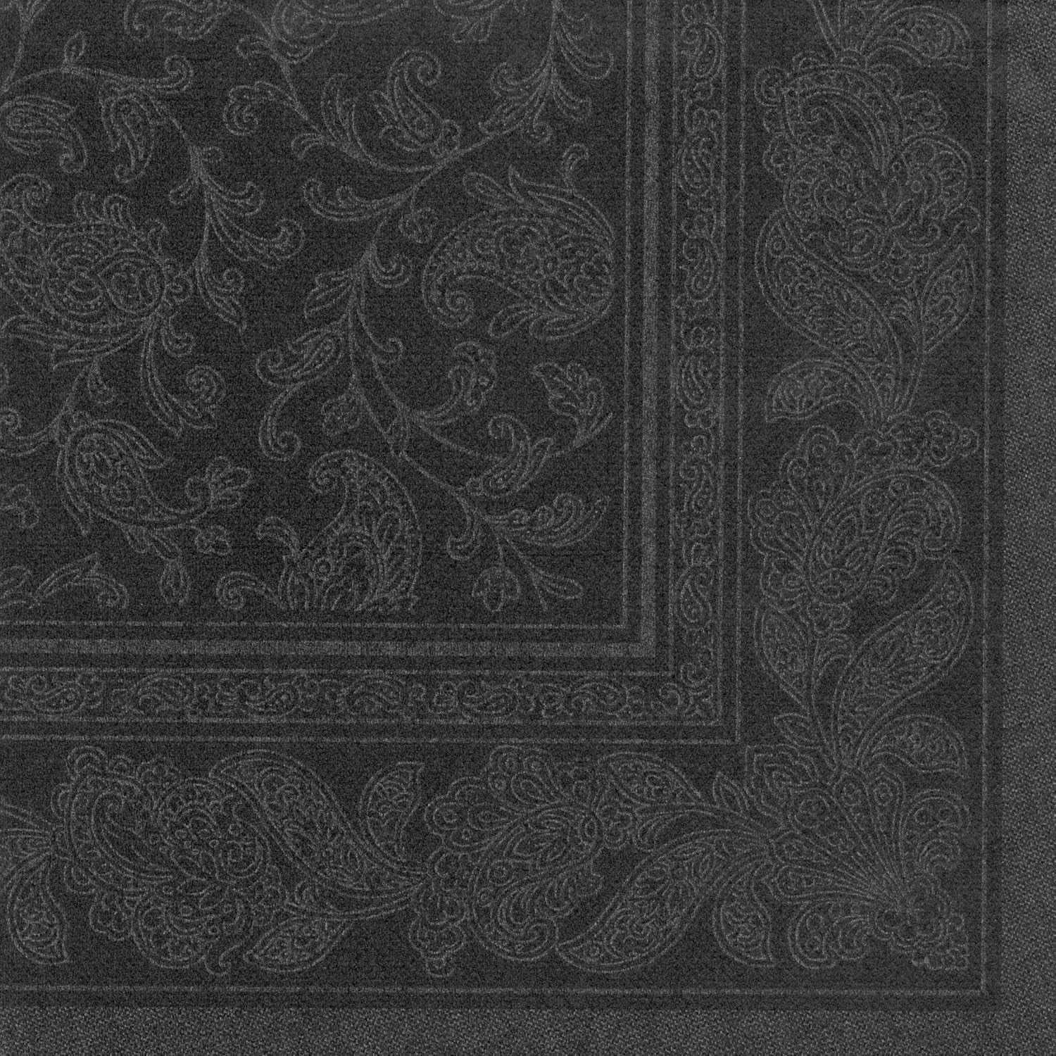 50 servietter ROYAL Collection 1/4 gange 40 X 40 sorte "Ornamenter"