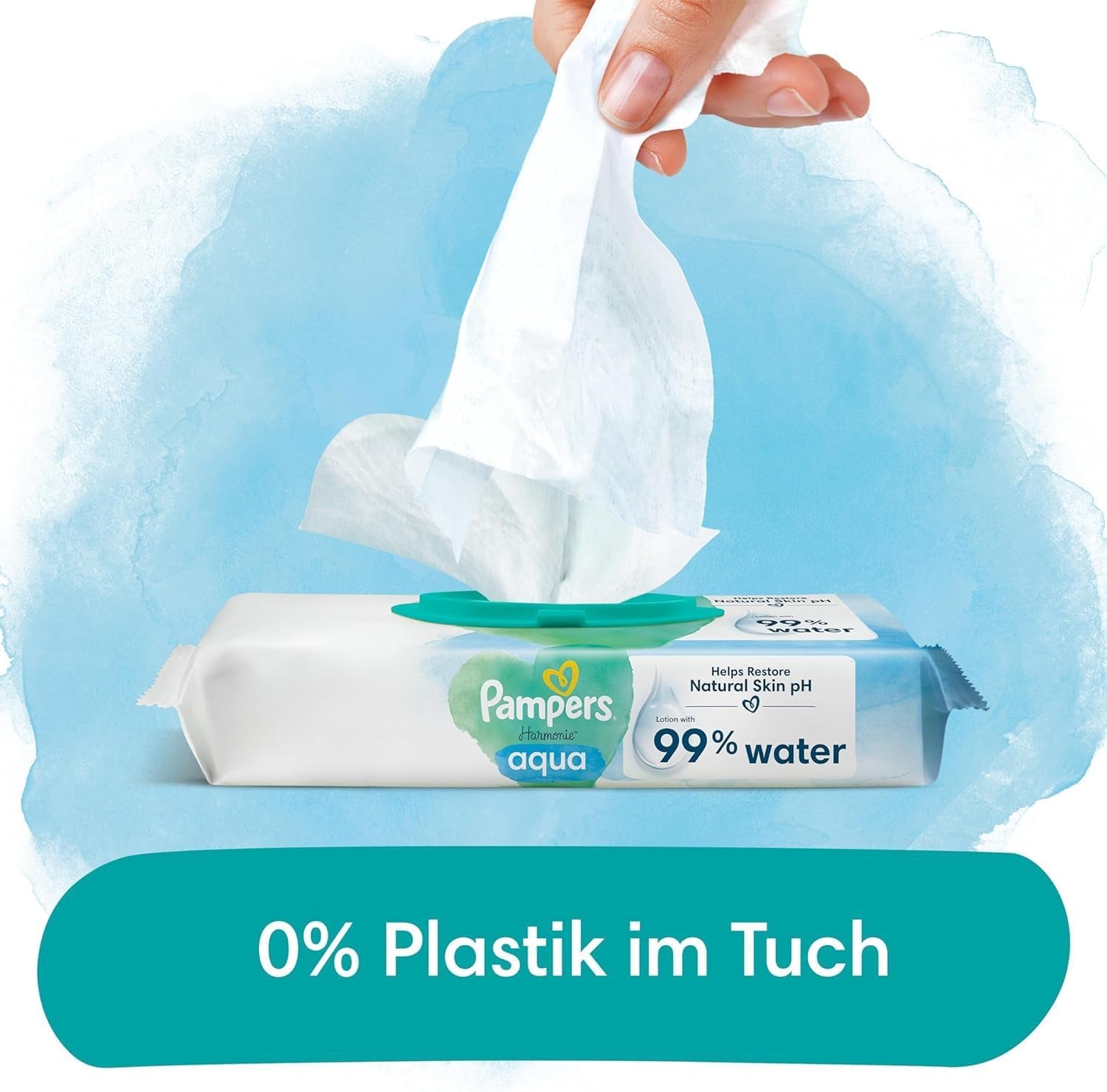 Virtuel pakke: Harmony Size 1 og Aqua Wet Wipes