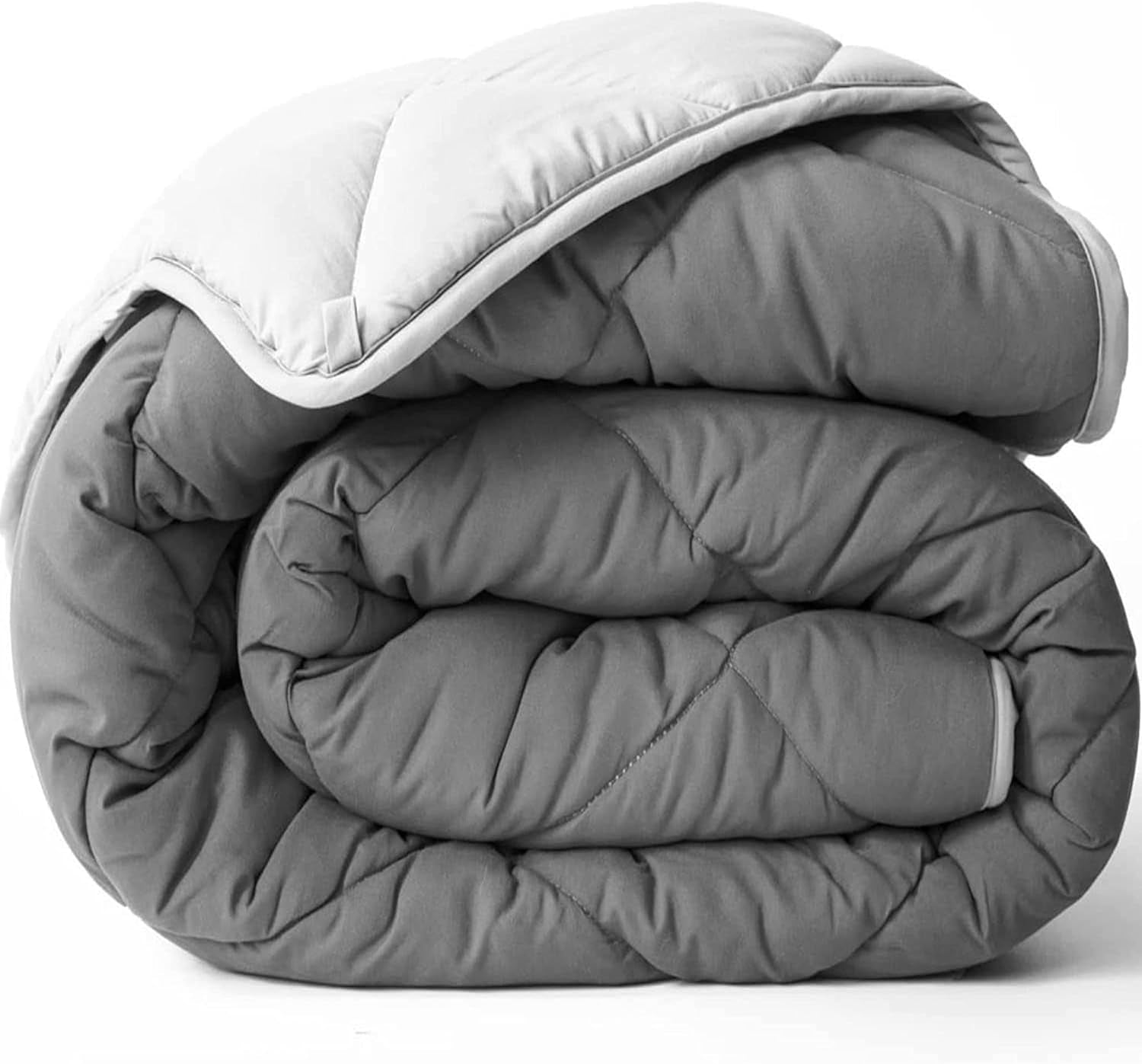 All Seasons Twin/Twin XL Down Reversible Alternativ Dyne - åndbar, ekstra lang, høj kvalitet, blød mikrofiber - Grå dynebetræk Indsats dyner & dyner Naty Shop Lysegrå/Mørkegrå Twin/Twin Xl