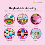 Goodbake Pink Food Coloring (11ml) - Intens Food Coloring - Meget koncentreret farve - Til farvning af kager, fondant, smørcreme, drinks, slim og mange andre ting. 100% vegansk