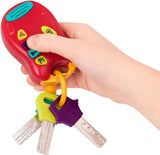 Battat legetøjsnøgle babylegetøj - Farverig bilnøglering med lys og lyde til børn fra 10 måneder og opefter Bebe Toys Naty Shop