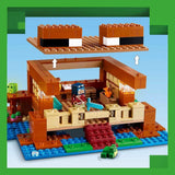 LEGO Minecraft Frøhuset, legetøjshus med figurer inklusive zombie, slim og druknende mand, plus tilbehør som legetøjsbåd og arbejdsbord, gave til drenge og piger fra 8 år 21256 Byggesæt Besuche den LEGO-Store