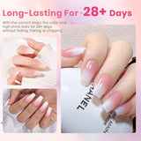 150 stk. Gradient falske neglesæt - 5 farver Ombre Design selvklæbende kunstige negle - Fuldt dække for kvinder og piger - Blanke falske negle til gør-det-selv-manicure (firkantet)