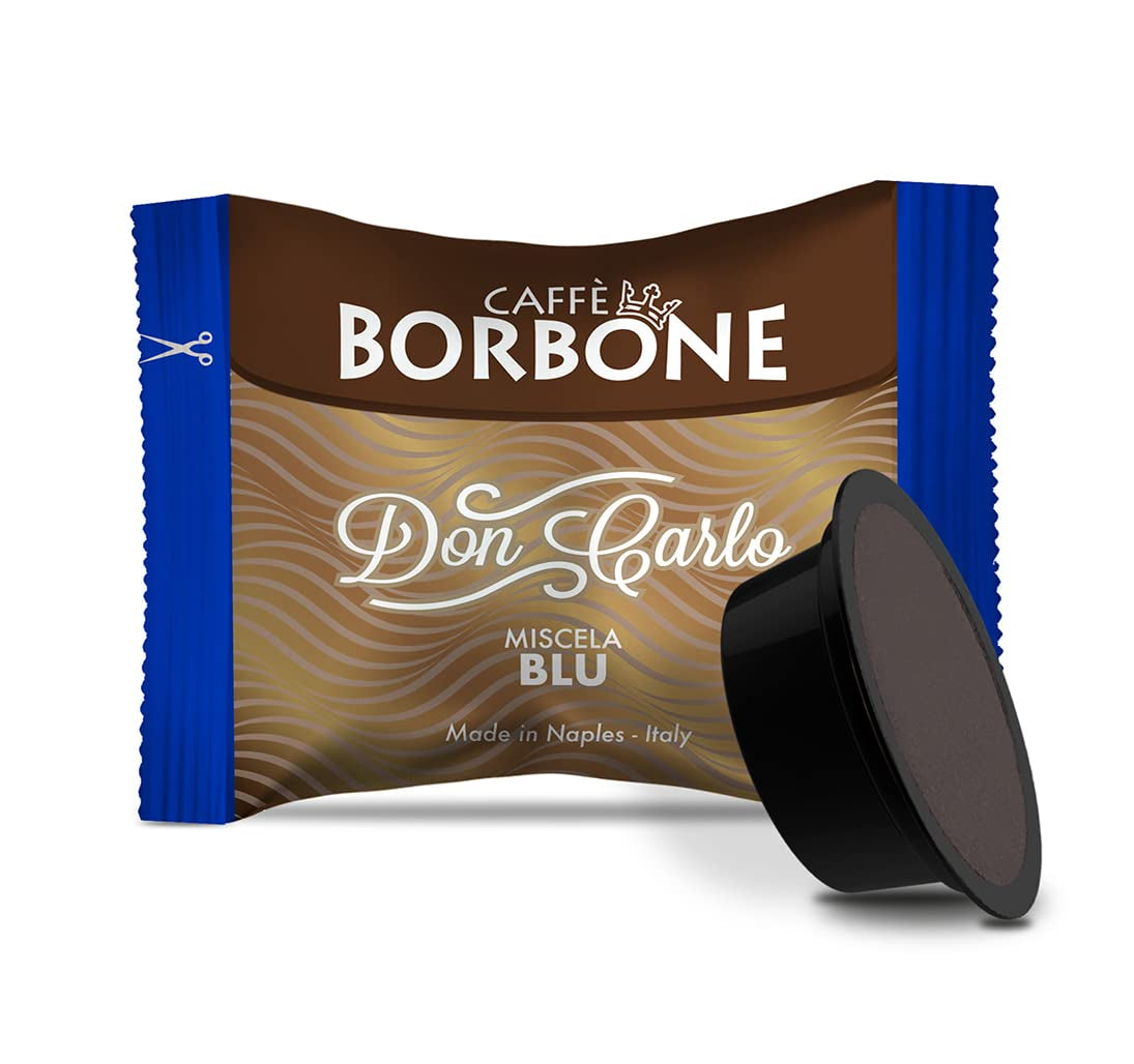 Caffè Borbone Kaffee Kapseln Don Carlo, Blue Mischung - 100 stück & Kaffee Kapseln Don Carlo, Rote Mischung - 100 stück - Kompatibel med Kaffeemaschinen der Marke Lavazza®* A Modo Mio®*