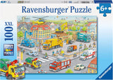 Ravensburger puslespil for børn - 10558 Køretøjer i byen - Puslespil for børn i alderen 6+ med 100 brikker i XXL-format Puslespil Naty Shop Standardtitel