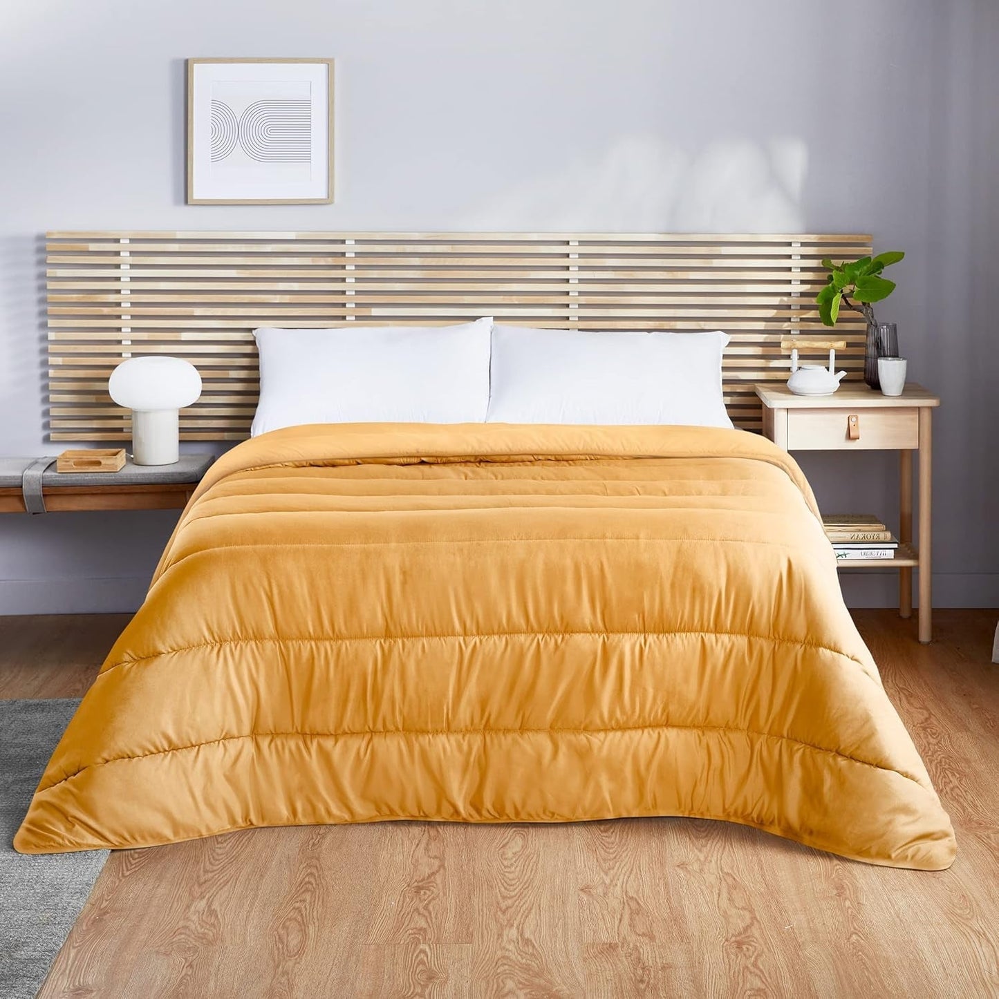 Pikolin Home - Vendbar dyne 300 G - bicolor nordisk fyld - til seng 150 - behagelig, varm, åndbar, blå, 240 X 220 cm Dyner og dyner Naty Shop