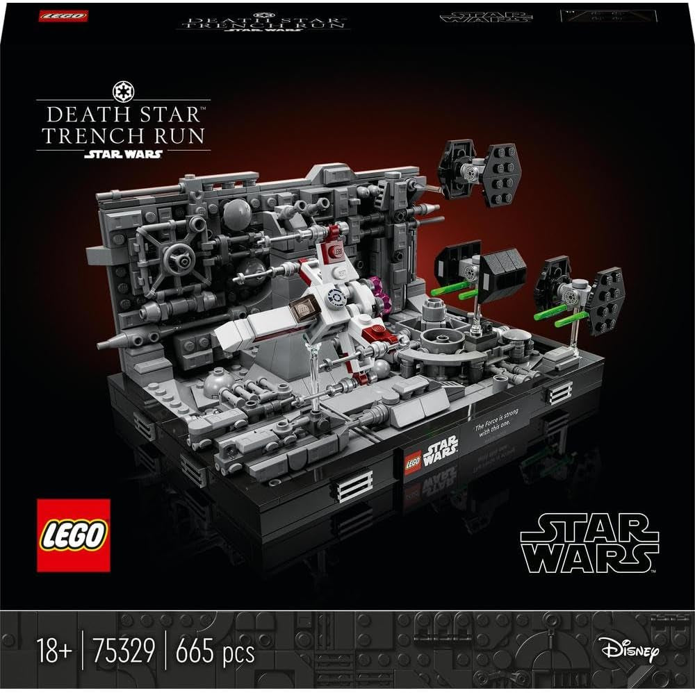 LEGO 75329 Star Wars Death Star Trench Run Diorama Sæt, Luke Skywalkers X-Wing Voksen Model Kit, A New Hope Fan Merchandise, Værelsesdekoration, Gavebyggesæt Besuche den LEGO-Store