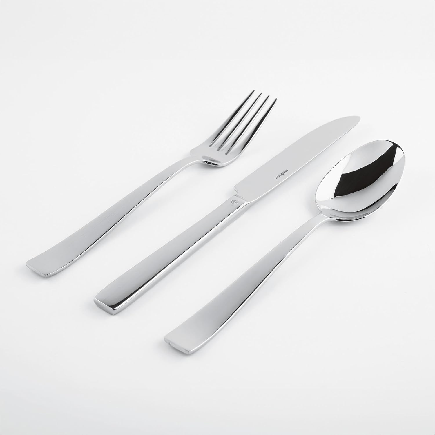 Sambonet 62512-83 fladt monoblok bestiksæt, 36 stykker, 18/10 rustfrit stål, Tåler opvaskemaskine Køkken Naty Shop