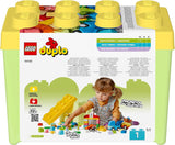 LEGO DUPLO Klassisk klodskasse biler og lastbiler, Køretøjslegesæt til børn fra 1,5 år, kreativt lærende legetøj, billegetøj og racerbilsæt 10439 Byggesæt Besuche den LEGO-Store