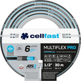 Haveslange Cellfast MULTIFLEX PRO, slidstærk, 6-lags, ATS2 strikket fletning, UV- og algebestandig, tungmetalfri, fløjlsteknologi, 35 bar, -20/+65°C, 3/4", 30m