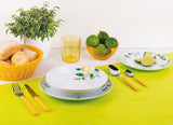 Excelsa Lemon servicesæt, 18 dele, porcelæn, hvid/citron