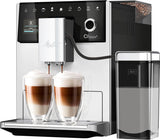 Melitta CI Touch - Fuldautomatisk espressomaskine med mælkesystem, espressomaskine med integreret kaffekværn og mælkeskummer, f.eks. til espresso eller cappuccino, sølv
