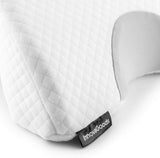 InnovaGoods - Viskoelastisk livmoderhalspude til par, Ergonomisk design til parafslapning, Memory-skum til trykaflastning, Aftageligt betræk, Hvid, 36 x 12,5 x 30,5 cm, Memory-skum