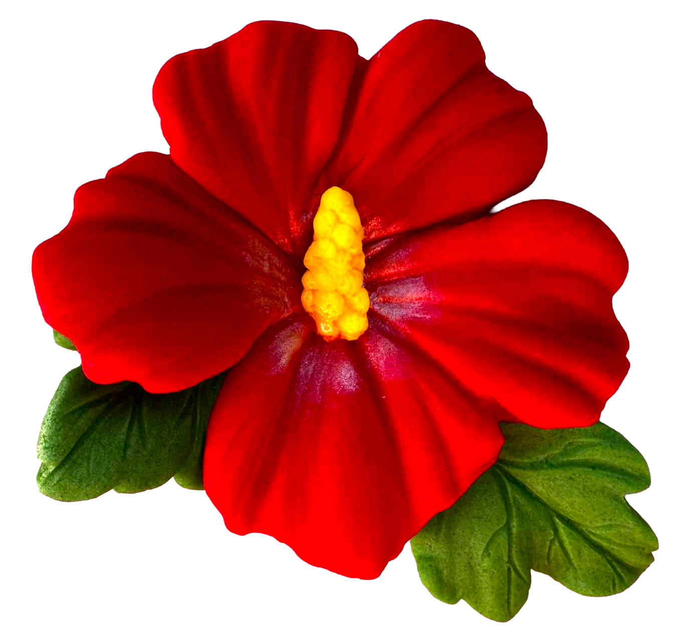 Lækker Hibiscus Blomsterdekoration - Spiselig, Størrelse 9,5 cm, Sød Smag Dekorativ Til Kager
