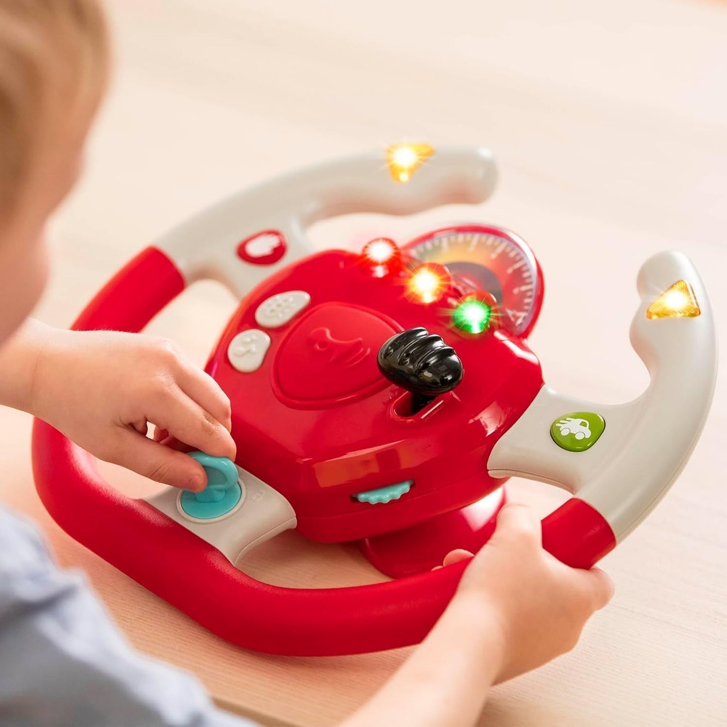 Plastic Battat, BT2525Z Interaktivt ratlegetøj Også til rejser og bilture med lys og lyde til børn fra 2 år og opefter, Rød, Kompatibel med biler Bebe Toys Naty Shop
