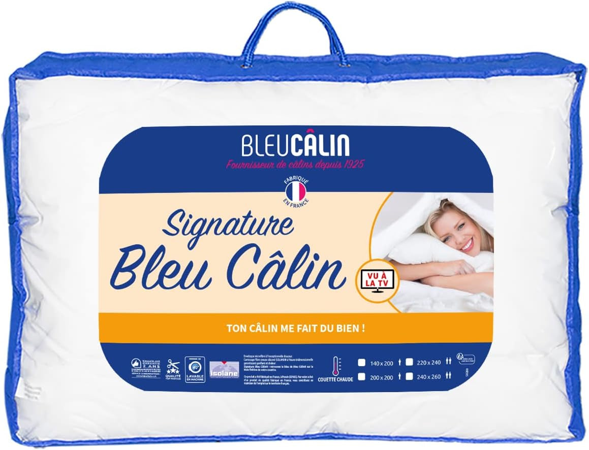 Bleu Câlin Varm dyne til 1 person "Gamme Signature", blødt mikrofiberbetræk, 140 X 200 cm Dyner og dyner Naty Shop