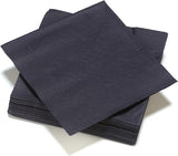 - Silkefiberservietter - Sorte - Fsc® certificerede papirservietter - Genanvendelige og biologisk nedbrydelige - Størrelse 40 X 40 Cm - 3 lag - 40 servietter