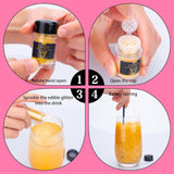 Spiselig glitterglitter - 4 farver spiseligt glitterpulver, glitterpulver til drikkevarer, mad, kager - spiseligt metallisk madfarvepulver til bagning, cocktails - 5G/flaske