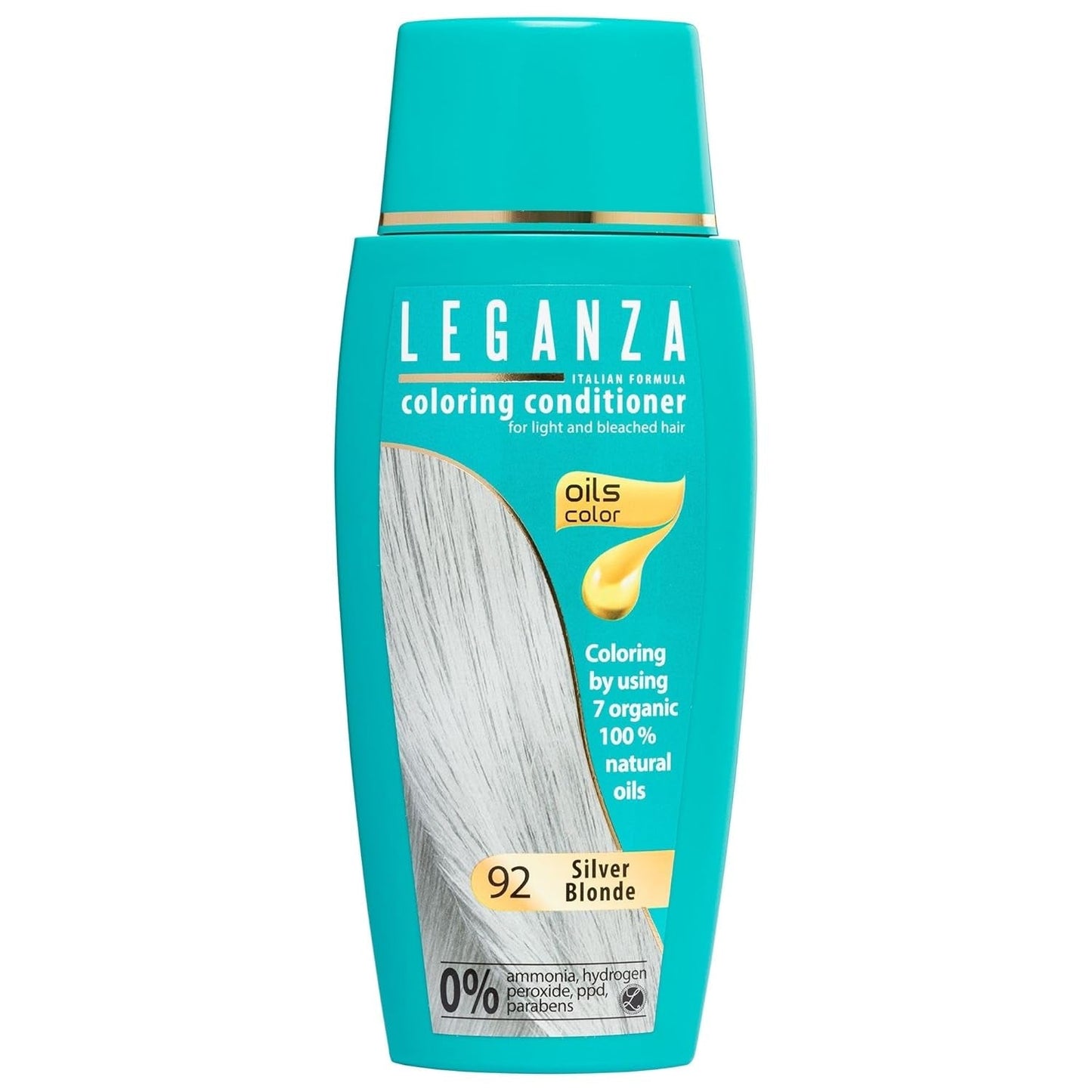 Leganza Natural Balm Hårfarve 71 Café Latte | Hårfarve uden ammoniak | Beriget med 7 naturlige olier | 150 ml Naty Shop Hårfarve 92 Sølvblond