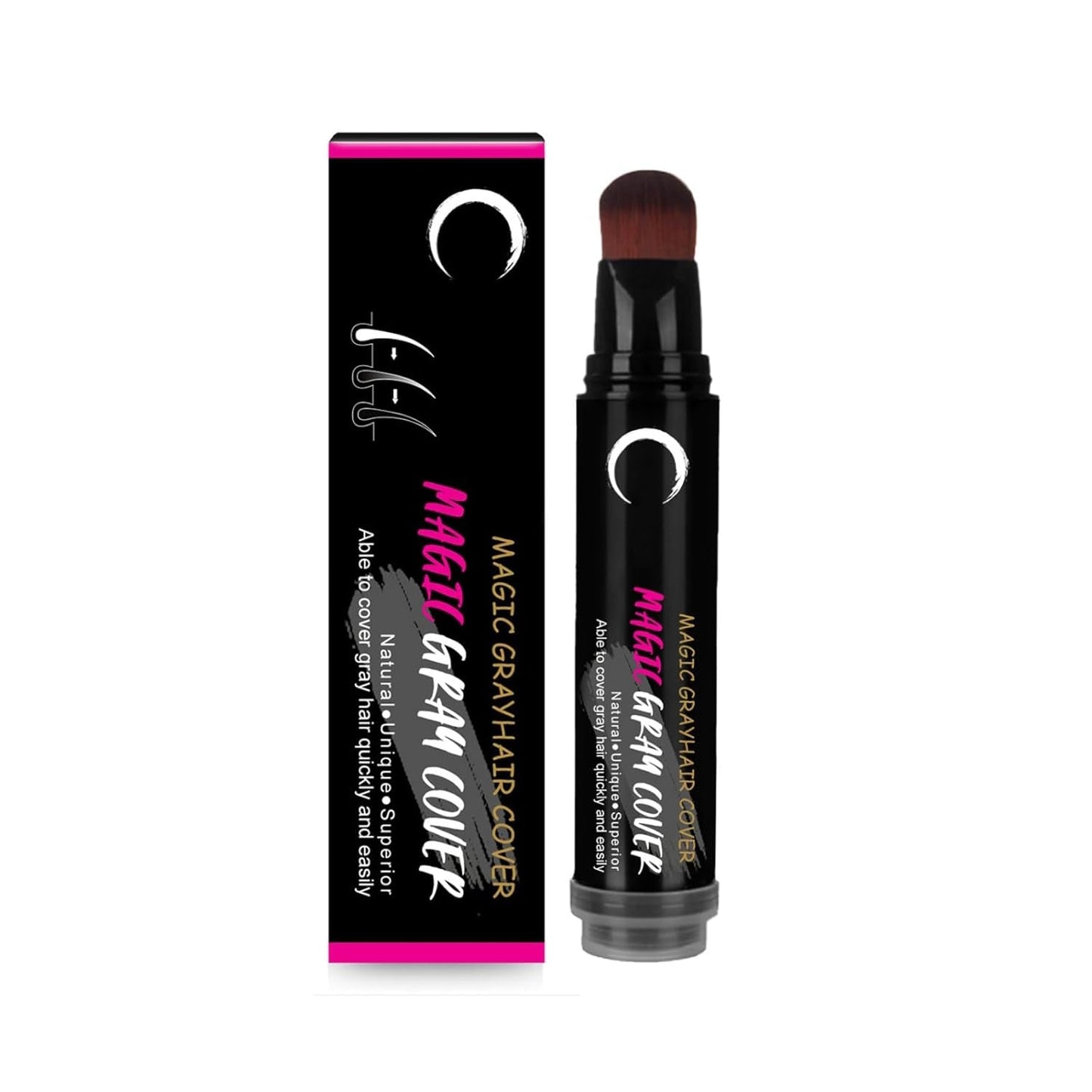 Sort Brun Engangs Hårfarvepen Øjeblikkelig Grå Root Cover Hårfarve Creme Stick Pen Hurtig Midlertidig dækning Hvidt hår Hårfarve Naty Shop Sort Brun