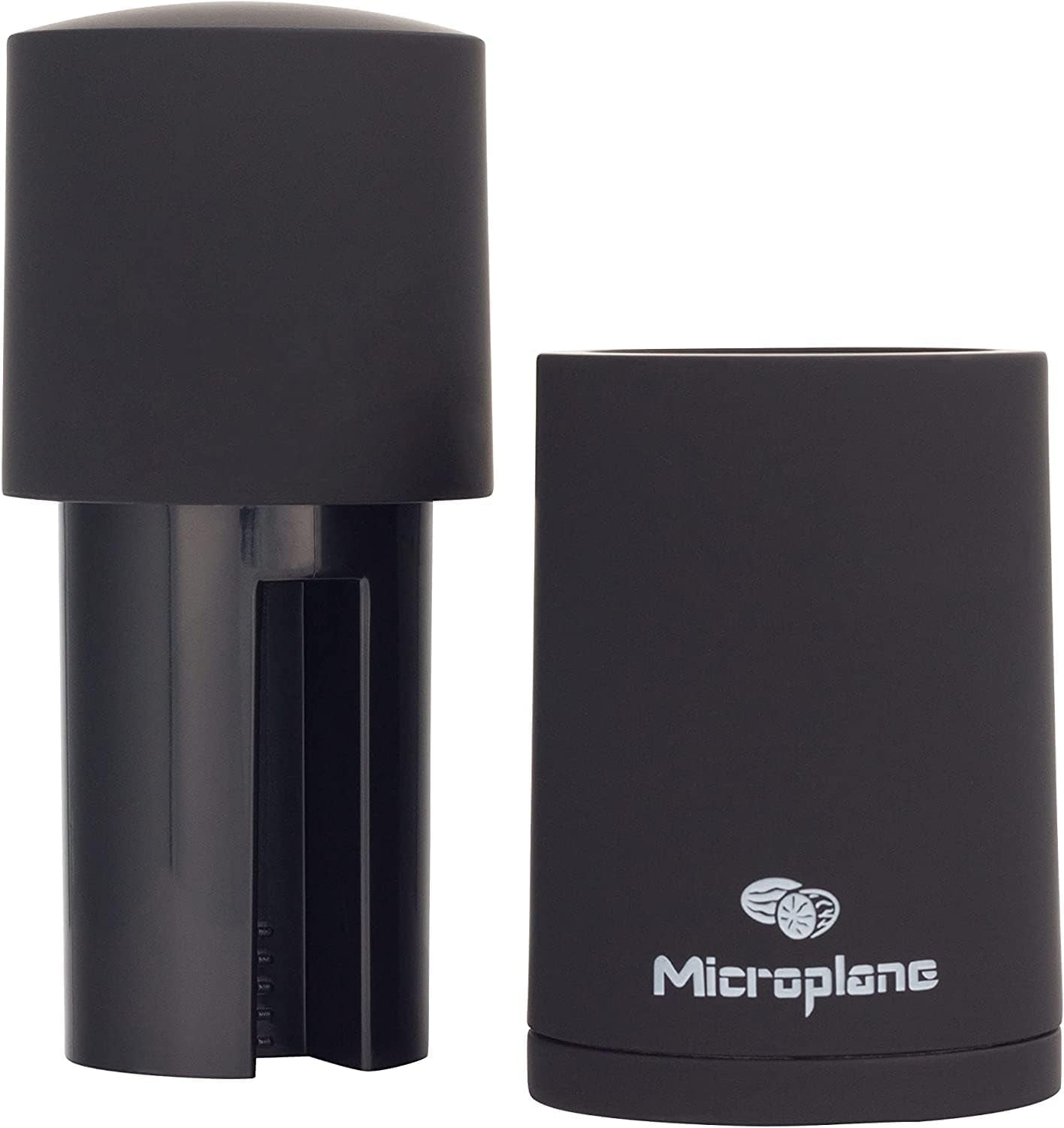 Microplane krydderikværn sort til muskatnød, kanel, tonkabønner, lang peber og andre tørre krydderier Maling og kværn Naty Shop