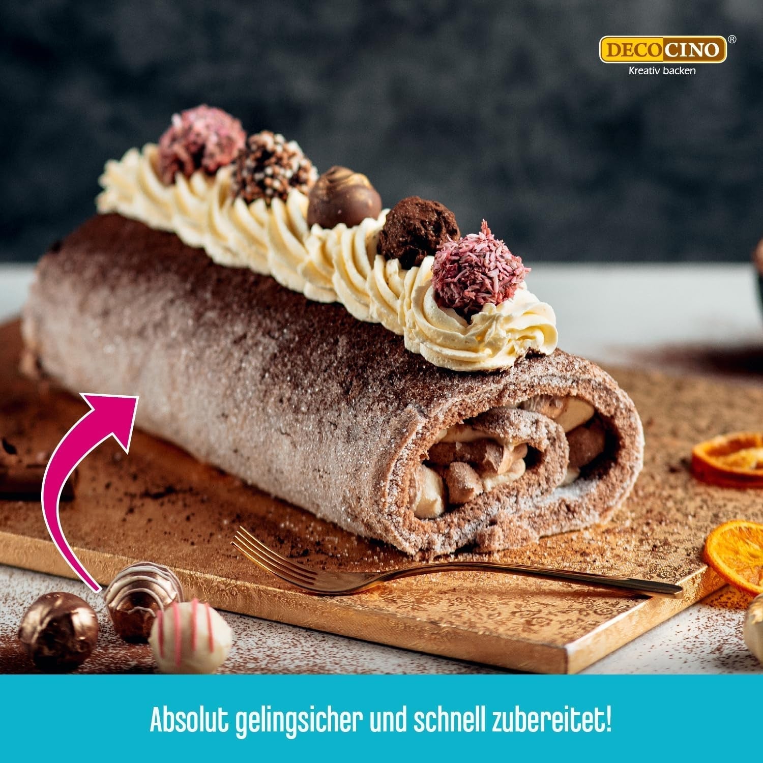 DECOCINO Biscuit Backmischung (250 G) – Einfache Zubereitung – Gelingsicher – Zum Backen Von Luftigen Biskuitböden, Creme-Torten, Biskuitrollen Uvm. Naty butik
