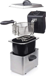 Tristar frituregryde i rustfrit stål - Med 2 liters kapacitet, koldzonefunktion og justerbar termostat op til 190°C, FR-6919, sølv Hvidevarer Naty Shop