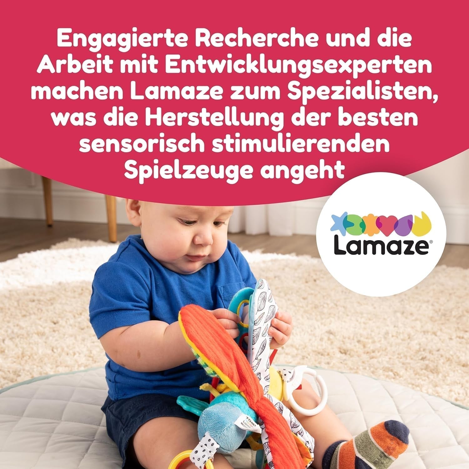 Lamaze babylegetøj "Freddie the Firefly" Clip & Go, højkvalitetslegetøj til småbørn, grebsvedhæng for at styrke forholdet mellem forældre og barn, fra 0 måneder, flere farver Bebe Toys Naty Shop