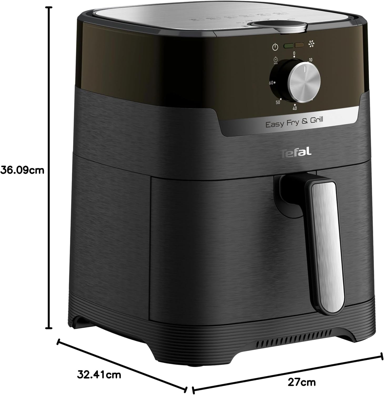 Tefal EY5018 Easy Fry & Grill Classic Air Fryer, 2 i 1 teknologi (Air Fryer og Grill), XL, 4,2 liter til 6 portioner, 1550 watt Hvidevarer Naty Shop