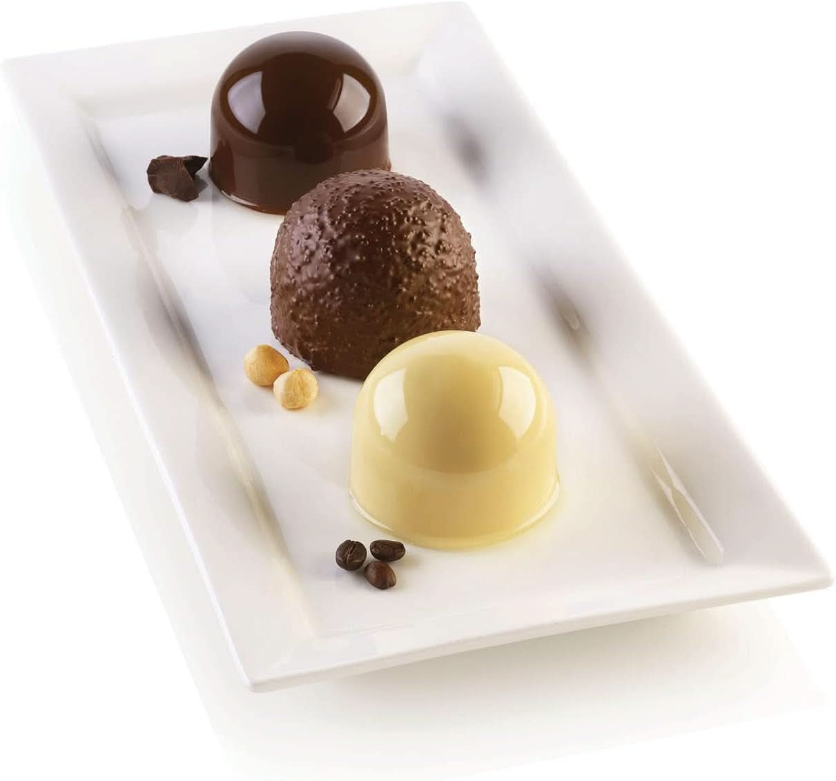 Silikomart, Form til Tartufo silikonekager, 8 enkeltporte, Ø 62 H 52 mm Køkken Naty Shop Puff