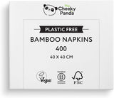 De frække Panda Bamboo Cocktailservietter | hvide servietter 100 stk papirservietter